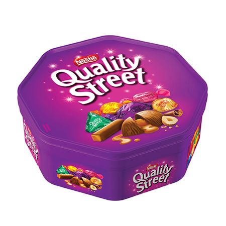 Image of quality street chocolates tub