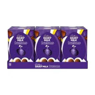 Cadbury Diary Milk Buttons Easter Egg Box of 6 - Delivered worldwide to Expats