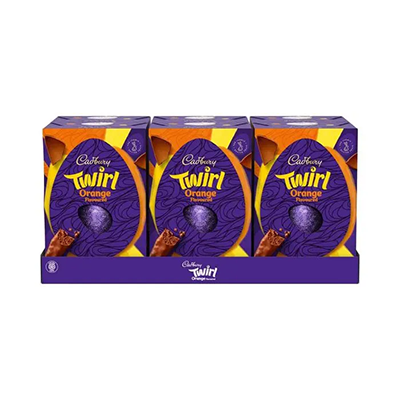 Cadbury Twirl Orange Egg Easter Egg Box of 6 - Delivered worldwide to Expats