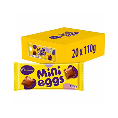 Mini Eggs Chocolate Bar 110g x 20. British Food delivered abroad