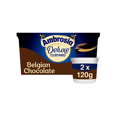 Ambrosia Deluxe Custard Belgian Chocolate Pots (2 Pack)