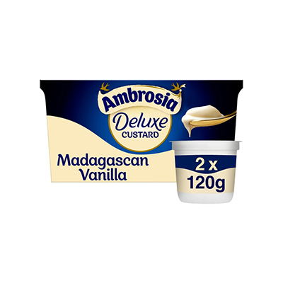 Ambrosia Deluxe Custard Madagascan Vanilla Pots (2 Pack)