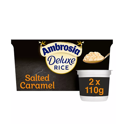 Ambrosia Deluxe Rice Pudding Salted Caramel Pot (2 Pack)