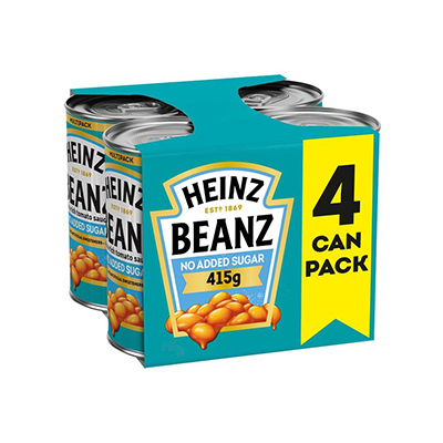 Heinz No Added Sugar Baked Beansr (4 x 415g)