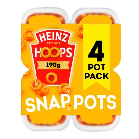 Heinz Spaghetti Hoops Snap Pots (4 Pack)