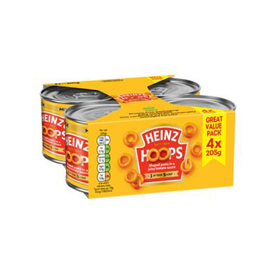 Heinz Spaghetti Hoops - Value Pack (4 x 205g)