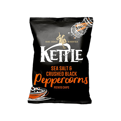 Kettle Chips - Sea Salt and Crushed Black Peppercorns Sharing Pack 130g