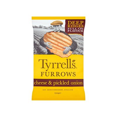 Tyrrells - Furrows Cheese & Pickled Onion Sharing Pack 150g