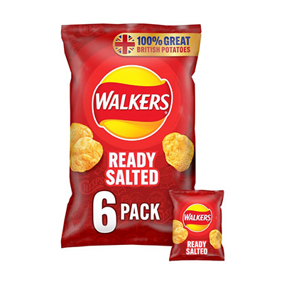 Walkers Crisps - Ready Salted 6 Pack