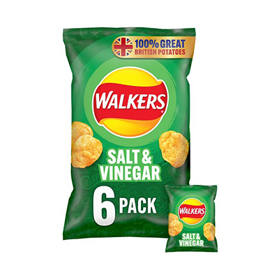 Walkers Salt & Vinegar Crisps 6 Pack
