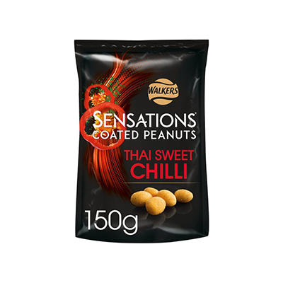 Walkers Sensation Coated Peanuts- Sharing - Thai Sweet Chilli 150g
